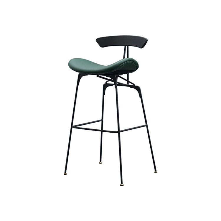 31.50" Industrial Bar and Counter Stool Low Back Stool with 4 Legs in Black Green 1 Piece Clearhalo 'Bar Furniture' 'Bar Stools' 'bar_stools' 'furn' 'furn_bar_stools' 'furniture_bar_stools' 'Kitchen & Dining Furniture' 'kitchen&dining_furn' 'kitchen' 'kitchen_furn' Furniture' 4679400