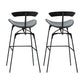 31.50" Industrial Bar and Counter Stool Low Back Stool with 4 Legs in Black Gray 2 Piece Set Clearhalo 'Bar Furniture' 'Bar Stools' 'bar_stools' 'furn' 'furn_bar_stools' 'furniture_bar_stools' 'Kitchen & Dining Furniture' 'kitchen&dining_furn' 'kitchen' 'kitchen_furn' Furniture' 4679411