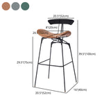 31.50" Industrial Bar and Counter Stool Low Back Stool with 4 Legs in Black Clearhalo 'Bar Furniture' 'Bar Stools' 'bar_stools' 'furn' 'furn_bar_stools' 'furniture_bar_stools' 'Kitchen & Dining Furniture' 'kitchen&dining_furn' 'kitchen' 'kitchen_furn' Furniture' 4679416