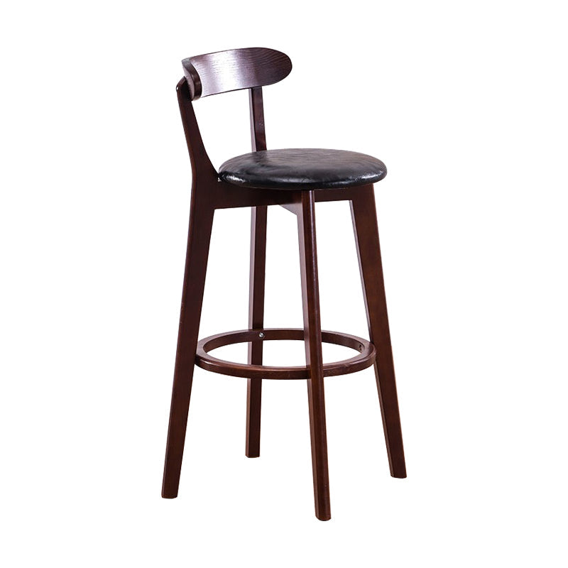 Wood Scandinavian Kitchen Dining Room Armless Stool Low Back Bar Stool Clearhalo 'Bar Furniture' 'Bar Stools' 'bar_stools' 'furn' 'furn_bar_stools' 'furniture_bar_stools' 'Kitchen & Dining Furniture' 'kitchen&dining_furn' 'kitchen' 'kitchen_furn' Furniture' 4679425