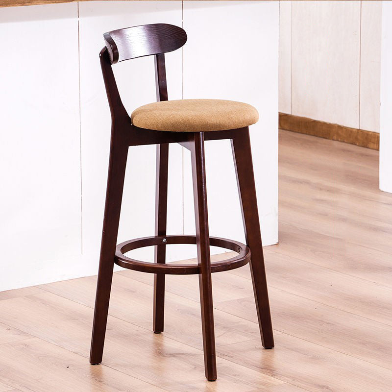 Wood Scandinavian Kitchen Dining Room Armless Stool Low Back Bar Stool Yellow 1 Piece Clearhalo 'Bar Furniture' 'Bar Stools' 'bar_stools' 'furn' 'furn_bar_stools' 'furniture_bar_stools' 'Kitchen & Dining Furniture' 'kitchen&dining_furn' 'kitchen' 'kitchen_furn' Furniture' 4679430