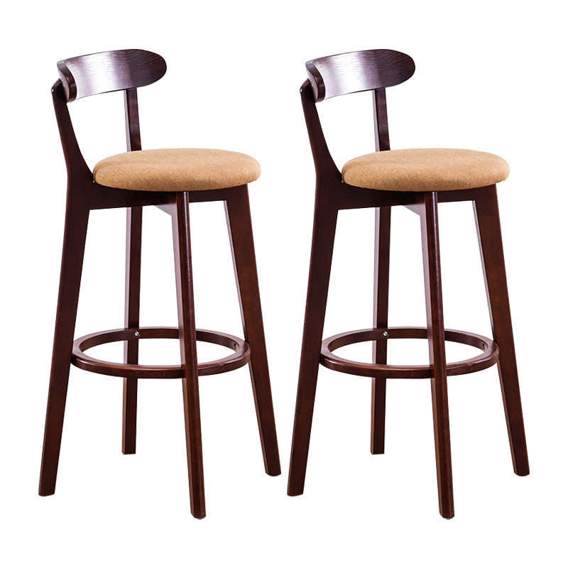 Wood Scandinavian Kitchen Dining Room Armless Stool Low Back Bar Stool Yellow 2 Piece Set Clearhalo 'Bar Furniture' 'Bar Stools' 'bar_stools' 'furn' 'furn_bar_stools' 'furniture_bar_stools' 'Kitchen & Dining Furniture' 'kitchen&dining_furn' 'kitchen' 'kitchen_furn' Furniture' 4679432