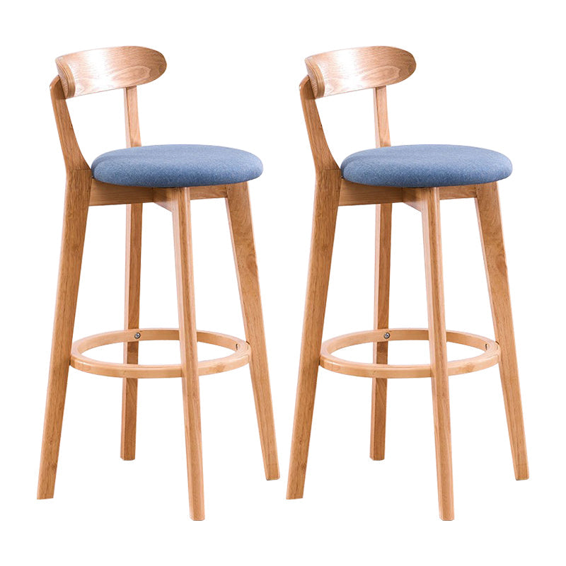 Wood Scandinavian Kitchen Dining Room Armless Stool Low Back Bar Stool Blue 2 Piece Set Clearhalo 'Bar Furniture' 'Bar Stools' 'bar_stools' 'furn' 'furn_bar_stools' 'furniture_bar_stools' 'Kitchen & Dining Furniture' 'kitchen&dining_furn' 'kitchen' 'kitchen_furn' Furniture' 4679436