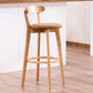 Wood Scandinavian Kitchen Dining Room Armless Stool Low Back Bar Stool Light Yellow 1 Piece Clearhalo 'Bar Furniture' 'Bar Stools' 'bar_stools' 'furn' 'furn_bar_stools' 'furniture_bar_stools' 'Kitchen & Dining Furniture' 'kitchen&dining_furn' 'kitchen' 'kitchen_furn' Furniture' 4679444