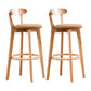 Wood Scandinavian Kitchen Dining Room Armless Stool Low Back Bar Stool Light Yellow 2 Piece Set Clearhalo 'Bar Furniture' 'Bar Stools' 'bar_stools' 'furn' 'furn_bar_stools' 'furniture_bar_stools' 'Kitchen & Dining Furniture' 'kitchen&dining_furn' 'kitchen' 'kitchen_furn' Furniture' 4679445
