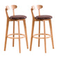 Wood Scandinavian Kitchen Dining Room Armless Stool Low Back Bar Stool Light Brown 2 Piece Set Clearhalo 'Bar Furniture' 'Bar Stools' 'bar_stools' 'furn' 'furn_bar_stools' 'furniture_bar_stools' 'Kitchen & Dining Furniture' 'kitchen&dining_furn' 'kitchen' 'kitchen_furn' Furniture' 4679448