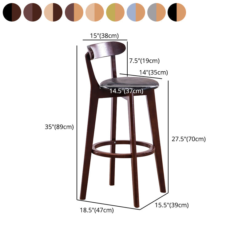 Wood Scandinavian Kitchen Dining Room Armless Stool Low Back Bar Stool Clearhalo 'Bar Furniture' 'Bar Stools' 'bar_stools' 'furn' 'furn_bar_stools' 'furniture_bar_stools' 'Kitchen & Dining Furniture' 'kitchen&dining_furn' 'kitchen' 'kitchen_furn' Furniture' 4679453