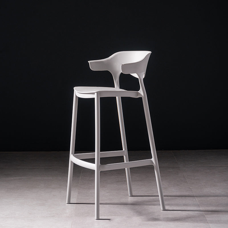 30 inch Plastic Scandinavian Armless Stool Low Back Bar Stool for Kitchen Grey 1 Piece Clearhalo 'Bar Furniture' 'Bar Stools' 'bar_stools' 'furn' 'furn_bar_stools' 'furniture_bar_stools' 'Kitchen & Dining Furniture' 'kitchen&dining_furn' 'kitchen' 'kitchen_furn' Furniture' 4679479