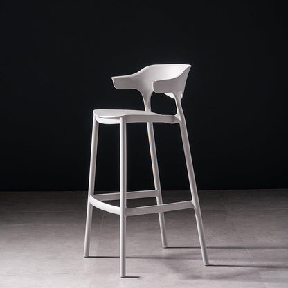 30 inch Plastic Scandinavian Armless Stool Low Back Bar Stool for Kitchen Grey 1 Piece Clearhalo 'Bar Furniture' 'Bar Stools' 'bar_stools' 'furn' 'furn_bar_stools' 'furniture_bar_stools' 'Kitchen & Dining Furniture' 'kitchen&dining_furn' 'kitchen' 'kitchen_furn' Furniture' 4679479