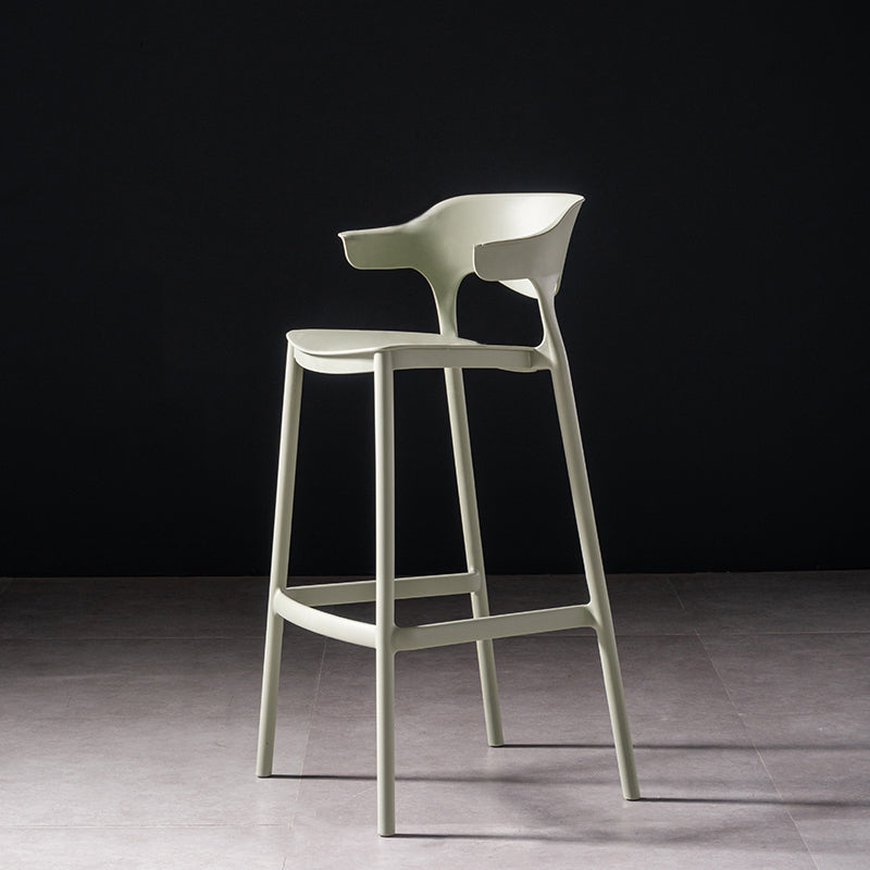 30 inch Plastic Scandinavian Armless Stool Low Back Bar Stool for Kitchen Green 1 Piece Clearhalo 'Bar Furniture' 'Bar Stools' 'bar_stools' 'furn' 'furn_bar_stools' 'furniture_bar_stools' 'Kitchen & Dining Furniture' 'kitchen&dining_furn' 'kitchen' 'kitchen_furn' Furniture' 4679481