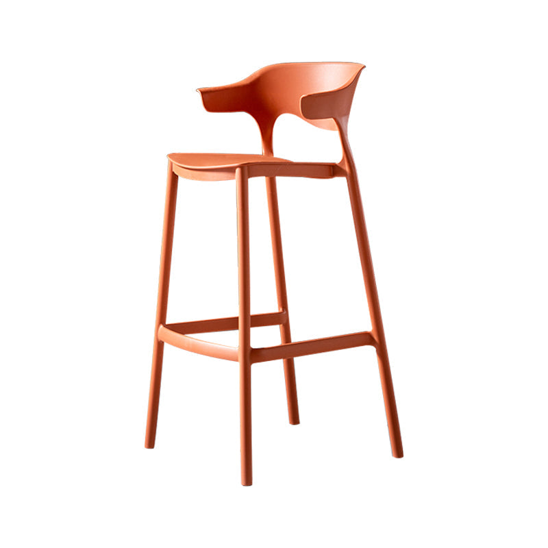 30 inch Plastic Scandinavian Armless Stool Low Back Bar Stool for Kitchen Clearhalo 'Bar Furniture' 'Bar Stools' 'bar_stools' 'furn' 'furn_bar_stools' 'furniture_bar_stools' 'Kitchen & Dining Furniture' 'kitchen&dining_furn' 'kitchen' 'kitchen_furn' Furniture' 4679485