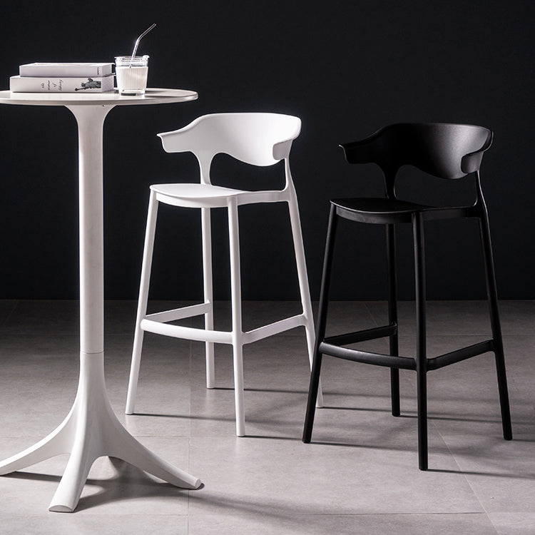 30 inch Plastic Scandinavian Armless Stool Low Back Bar Stool for Kitchen Clearhalo 'Bar Furniture' 'Bar Stools' 'bar_stools' 'furn' 'furn_bar_stools' 'furniture_bar_stools' 'Kitchen & Dining Furniture' 'kitchen&dining_furn' 'kitchen' 'kitchen_furn' Furniture' 4679495