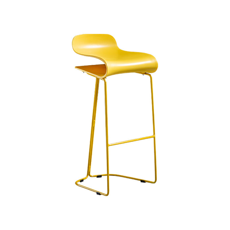 PP Bucket Counter Stools for Home Modern Design Armless Stools with Metal Base Yellow 1 Piece Clearhalo 'Bar Furniture' 'Bar Stools' 'bar_stools' 'furn' 'furn_bar_stools' 'furniture_bar_stools' 'Kitchen & Dining Furniture' 'kitchen&dining_furn' 'kitchen' 'kitchen_furn' Furniture' 4679503