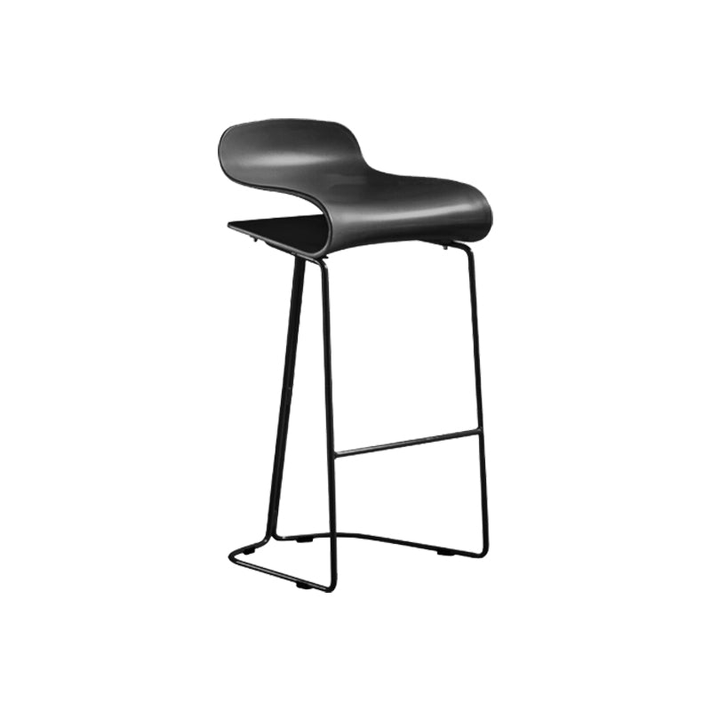 PP Bucket Counter Stools for Home Modern Design Armless Stools with Metal Base Black 1 Piece Clearhalo 'Bar Furniture' 'Bar Stools' 'bar_stools' 'furn' 'furn_bar_stools' 'furniture_bar_stools' 'Kitchen & Dining Furniture' 'kitchen&dining_furn' 'kitchen' 'kitchen_furn' Furniture' 4679509