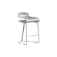 PP Bucket Counter Stools for Home Modern Design Armless Stools with Metal Base Grey 1 Piece Short Stool(22"H) Clearhalo 'Bar Furniture' 'Bar Stools' 'bar_stools' 'furn' 'furn_bar_stools' 'furniture_bar_stools' 'Kitchen & Dining Furniture' 'kitchen&dining_furn' 'kitchen' 'kitchen_furn' Furniture' 4679510