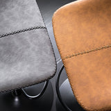 Contemporary Adjustable Bar and Counter Stool Low Back Stool with Black Base Clearhalo 'Bar Furniture' 'Bar Stools' 'bar_stools' 'furn' 'furn_bar_stools' 'furniture_bar_stools' 'Kitchen & Dining Furniture' 'kitchen&dining_furn' 'kitchen' 'kitchen_furn' Furniture' 4679544