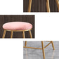 Scandinavian Upholstered Fabric Stools for Home Armless Backless Stools with 4 Gold Legs Clearhalo 'Bar Furniture' 'Bar Stools' 'bar_stools' 'furn' 'furn_bar_stools' 'furniture_bar_stools' 'Kitchen & Dining Furniture' 'kitchen&dining_furn' 'kitchen' 'kitchen_furn' Furniture' 4679614