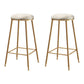 Scandinavian Upholstered Fabric Stools for Home Armless Backless Stools with 4 Gold Legs White 2 Piece Set Bar Stool(30"H) Clearhalo 'Bar Furniture' 'Bar Stools' 'bar_stools' 'furn' 'furn_bar_stools' 'furniture_bar_stools' 'Kitchen & Dining Furniture' 'kitchen&dining_furn' 'kitchen' 'kitchen_furn' Furniture' 4679616