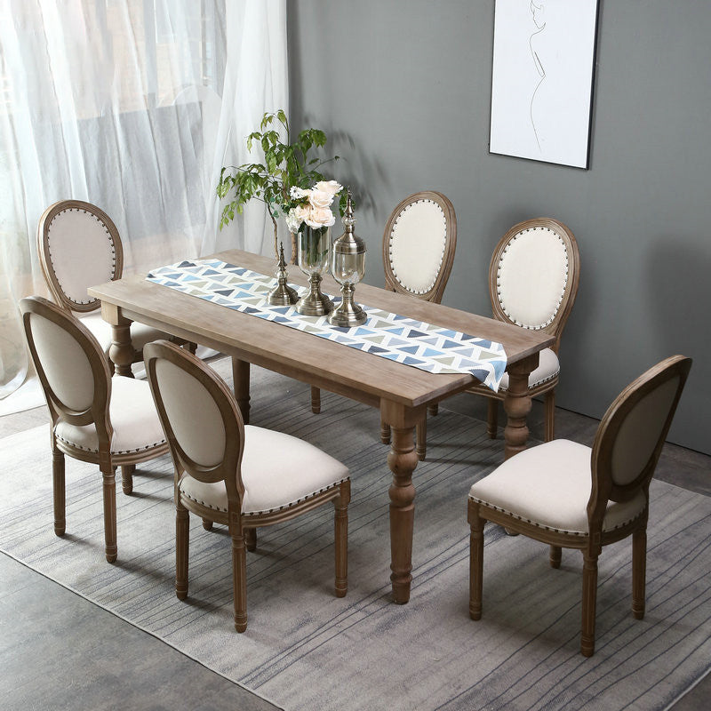 Medieval Modern Pine Wood Table Rectangle Indoor Old Table with 4 Legs 70.9"L x 31.5"W x 29.5"H Without Chairs Clearhalo ' dining_table' 'Dining Tables & Seating' 'Dining Tables' 'furn' 'furn_dining_table' 'Furniture' 'furniture_dining_table' 'Kitchen & Dining Furniture' 'kitchen&dining_furn' 'kitchen' 'kitchen_dining_table' 4679952