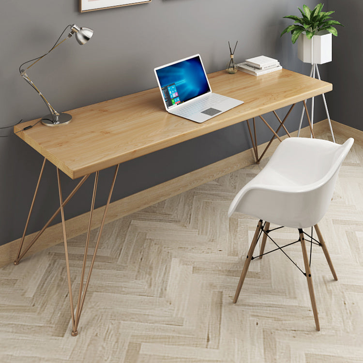 Rectangle Luxury Dining Table Wood Color Fixed Table of Solid Wood with 4 Legs Clearhalo ' dining_table' 'Dining Tables & Seating' 'Dining Tables' 'furn' 'furn_dining_table' 'Furniture' 'furniture_dining_table' 'Kitchen & Dining Furniture' 'kitchen&dining_furn' 'kitchen' 'kitchen_dining_table' 4679976