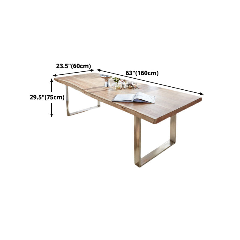 Rectangle Solid Wood Dining Table Luxury Double Pedestal Table for Dining Room Clearhalo ' dining_table' 'Dining Tables & Seating' 'Dining Tables' 'furn' 'furn_dining_table' 'Furniture' 'furniture_dining_table' 'Kitchen & Dining Furniture' 'kitchen&dining_furn' 'kitchen' 'kitchen_dining_table' 4679992