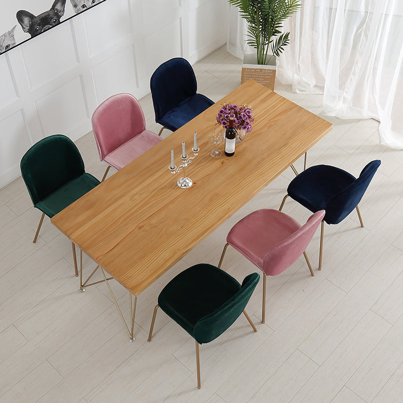 Traditional Luxury Table Rectangle Pine Solid Wood Dining Table for Home 70.9"L x 31.5"W x 29.5"H Without Chairs Clearhalo ' dining_table' 'Dining Tables & Seating' 'Dining Tables' 'furn' 'furn_dining_table' 'Furniture' 'furniture_dining_table' 'Kitchen & Dining Furniture' 'kitchen&dining_furn' 'kitchen' 'kitchen_dining_table' 4679997