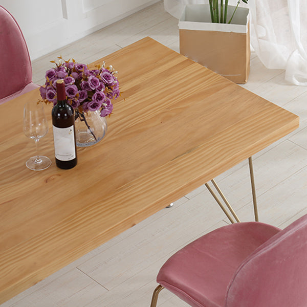 Traditional Luxury Table Rectangle Pine Solid Wood Dining Table for Home Clearhalo ' dining_table' 'Dining Tables & Seating' 'Dining Tables' 'furn' 'furn_dining_table' 'Furniture' 'furniture_dining_table' 'Kitchen & Dining Furniture' 'kitchen&dining_furn' 'kitchen' 'kitchen_dining_table' 4680002