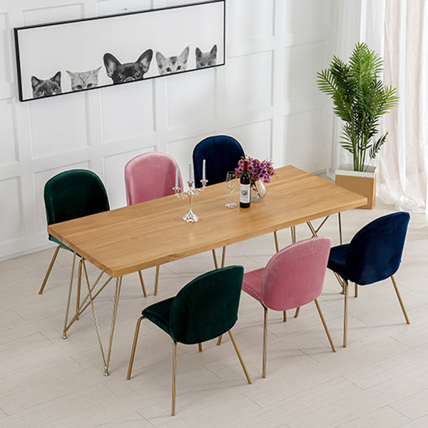 Traditional Luxury Table Rectangle Pine Solid Wood Dining Table for Home Clearhalo ' dining_table' 'Dining Tables & Seating' 'Dining Tables' 'furn' 'furn_dining_table' 'Furniture' 'furniture_dining_table' 'Kitchen & Dining Furniture' 'kitchen&dining_furn' 'kitchen' 'kitchen_dining_table' 4680005
