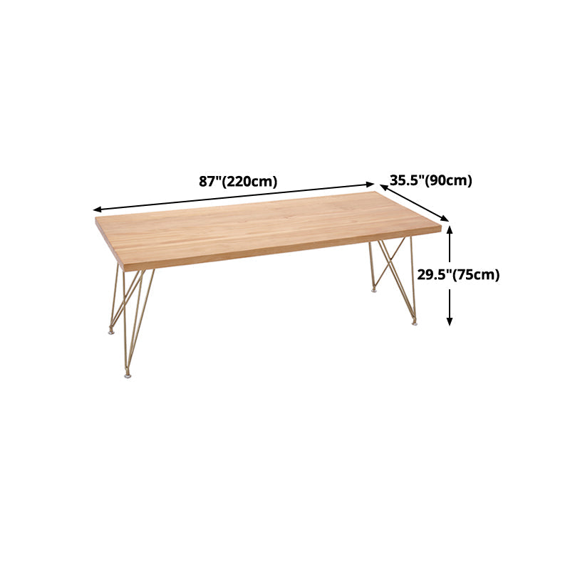 Traditional Luxury Table Rectangle Pine Solid Wood Dining Table for Home Clearhalo ' dining_table' 'Dining Tables & Seating' 'Dining Tables' 'furn' 'furn_dining_table' 'Furniture' 'furniture_dining_table' 'Kitchen & Dining Furniture' 'kitchen&dining_furn' 'kitchen' 'kitchen_dining_table' 4680014