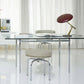 Contemporary Rectangular Dining Table Indoor Table with 4 Metal Legs Clear 55.1"L x 31.5"W x 29.5"H Without Chairs Clearhalo ' dining_table' 'Dining Tables & Seating' 'Dining Tables' 'furn' 'furn_dining_table' 'Furniture' 'furniture_dining_table' 'Kitchen & Dining Furniture' 'kitchen&dining_furn' 'kitchen' 'kitchen_dining_table' 4680015