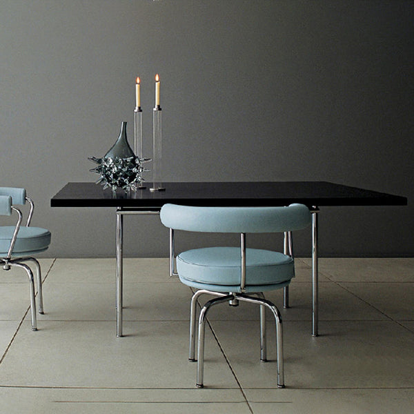 Contemporary Rectangular Dining Table Indoor Table with 4 Metal Legs Black 55.1"L x 31.5"W x 29.5"H Without Chairs Clearhalo ' dining_table' 'Dining Tables & Seating' 'Dining Tables' 'furn' 'furn_dining_table' 'Furniture' 'furniture_dining_table' 'Kitchen & Dining Furniture' 'kitchen&dining_furn' 'kitchen' 'kitchen_dining_table' 4680016
