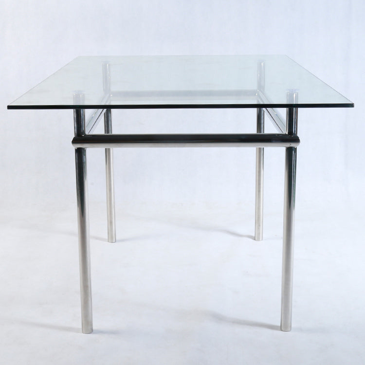 Contemporary Rectangular Dining Table Indoor Table with 4 Metal Legs Clearhalo ' dining_table' 'Dining Tables & Seating' 'Dining Tables' 'furn' 'furn_dining_table' 'Furniture' 'furniture_dining_table' 'Kitchen & Dining Furniture' 'kitchen&dining_furn' 'kitchen' 'kitchen_dining_table' 4680018