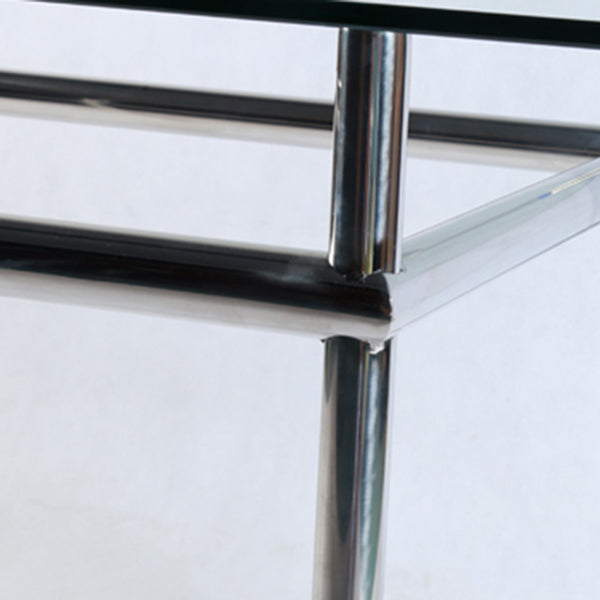 Contemporary Rectangular Dining Table Indoor Table with 4 Metal Legs Clearhalo ' dining_table' 'Dining Tables & Seating' 'Dining Tables' 'furn' 'furn_dining_table' 'Furniture' 'furniture_dining_table' 'Kitchen & Dining Furniture' 'kitchen&dining_furn' 'kitchen' 'kitchen_dining_table' 4680023