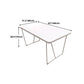 Rectangle Shape Luxury Dining Table White Sled Base Table with Solid Wood Clearhalo ' dining_table' 'Dining Tables & Seating' 'Dining Tables' 'furn' 'furn_dining_table' 'Furniture' 'furniture_dining_table' 'Kitchen & Dining Furniture' 'kitchen&dining_furn' 'kitchen' 'kitchen_dining_table' 4680036