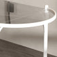 Modern Tempered Glass Dining Table for Restaurant Oval Indoor Table with 4 Legs Clearhalo ' dining_table' 'Dining Tables & Seating' 'Dining Tables' 'furn' 'furn_dining_table' 'Furniture' 'furniture_dining_table' 'Kitchen & Dining Furniture' 'kitchen&dining_furn' 'kitchen' 'kitchen_dining_table' 4680071