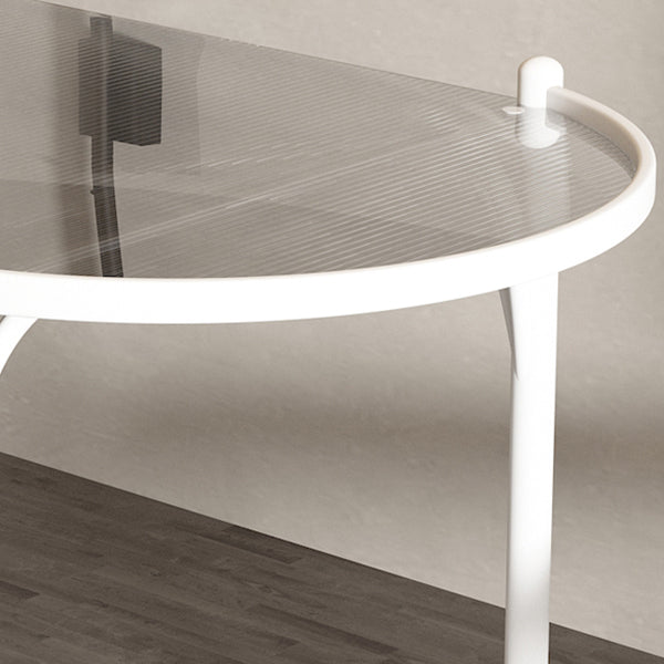 Modern Tempered Glass Dining Table for Restaurant Oval Indoor Table with 4 Legs Clearhalo ' dining_table' 'Dining Tables & Seating' 'Dining Tables' 'furn' 'furn_dining_table' 'Furniture' 'furniture_dining_table' 'Kitchen & Dining Furniture' 'kitchen&dining_furn' 'kitchen' 'kitchen_dining_table' 4680071