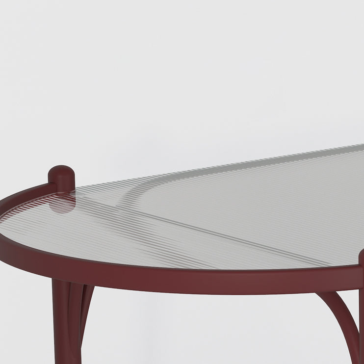 Modern Tempered Glass Dining Table for Restaurant Oval Indoor Table with 4 Legs Clearhalo ' dining_table' 'Dining Tables & Seating' 'Dining Tables' 'furn' 'furn_dining_table' 'Furniture' 'furniture_dining_table' 'Kitchen & Dining Furniture' 'kitchen&dining_furn' 'kitchen' 'kitchen_dining_table' 4680072