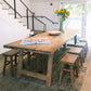 Pine Wood Dining Table Modern Rectangle Table with Double Pedestal Base 94.5"L x 39.4"W x 29.5"H Without Chairs Clearhalo ' dining_table' 'Dining Tables & Seating' 'Dining Tables' 'furn' 'furn_dining_table' 'Furniture' 'furniture_dining_table' 'Kitchen & Dining Furniture' 'kitchen&dining_furn' 'kitchen' 'kitchen_dining_table' 4680096