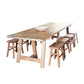 Pine Wood Dining Table Modern Rectangle Table with Double Pedestal Base Without Chairs Clearhalo ' dining_table' 'Dining Tables & Seating' 'Dining Tables' 'furn' 'furn_dining_table' 'Furniture' 'furniture_dining_table' 'Kitchen & Dining Furniture' 'kitchen&dining_furn' 'kitchen' 'kitchen_dining_table' 4680097