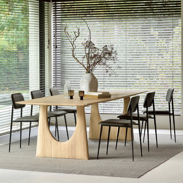 Rectangle Casual Dining Table Light Wood Color Fixed Table with Solid Wood Base 86.6"L x 35.4"W x 29.5"H Without Chairs Clearhalo ' dining_table' 'Dining Tables & Seating' 'Dining Tables' 'furn' 'furn_dining_table' 'Furniture' 'furniture_dining_table' 'Kitchen & Dining Furniture' 'kitchen&dining_furn' 'kitchen' 'kitchen_dining_table' 4680110