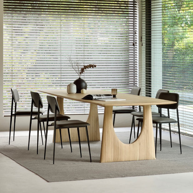 Rectangle Casual Dining Table Light Wood Color Fixed Table with Solid Wood Base 63"L x 31.5"W x 29.5"H Without Chairs Clearhalo ' dining_table' 'Dining Tables & Seating' 'Dining Tables' 'furn' 'furn_dining_table' 'Furniture' 'furniture_dining_table' 'Kitchen & Dining Furniture' 'kitchen&dining_furn' 'kitchen' 'kitchen_dining_table' 4680112