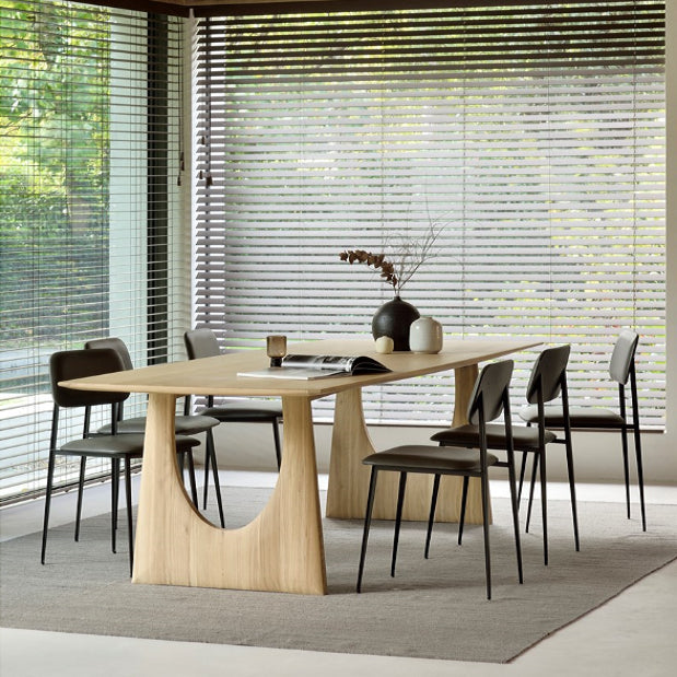 Rectangle Casual Dining Table Light Wood Color Fixed Table with Solid Wood Base Clearhalo ' dining_table' 'Dining Tables & Seating' 'Dining Tables' 'furn' 'furn_dining_table' 'Furniture' 'furniture_dining_table' 'Kitchen & Dining Furniture' 'kitchen&dining_furn' 'kitchen' 'kitchen_dining_table' 4680114