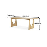 Rectangle Casual Dining Table Light Wood Color Fixed Table with Solid Wood Base Clearhalo ' dining_table' 'Dining Tables & Seating' 'Dining Tables' 'furn' 'furn_dining_table' 'Furniture' 'furniture_dining_table' 'Kitchen & Dining Furniture' 'kitchen&dining_furn' 'kitchen' 'kitchen_dining_table' 4680117