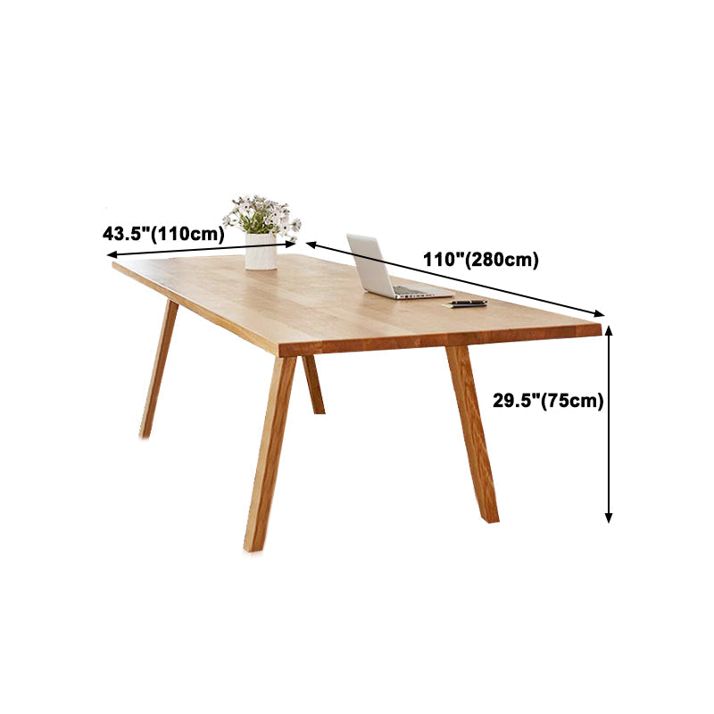 Rectangle Solid Wood Dining Table Modern Natural Tripod Base Dining Table Clearhalo ' dining_table' 'Dining Tables & Seating' 'Dining Tables' 'furn' 'furn_dining_table' 'Furniture' 'furniture_dining_table' 'Kitchen & Dining Furniture' 'kitchen&dining_furn' 'kitchen' 'kitchen_dining_table' 4680192
