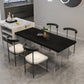 Solid Wood Dining Table Modern Rectangle Table with Double Pedestal Base Black 70.9"L x 35.4"W x 29.5"H Without Chairs Clearhalo ' dining_table' 'Dining Tables & Seating' 'Dining Tables' 'furn' 'furn_dining_table' 'Furniture' 'furniture_dining_table' 'Kitchen & Dining Furniture' 'kitchen&dining_furn' 'kitchen' 'kitchen_dining_table' 4680200