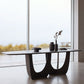 Modern Pine Wood Table for Restaurant Dining Table with Double Pedestal Base Brown Without Chairs Clearhalo ' dining_table' 'Dining Tables & Seating' 'Dining Tables' 'furn' 'furn_dining_table' 'Furniture' 'furniture_dining_table' 'Kitchen & Dining Furniture' 'kitchen&dining_furn' 'kitchen' 'kitchen_dining_table' 4680221