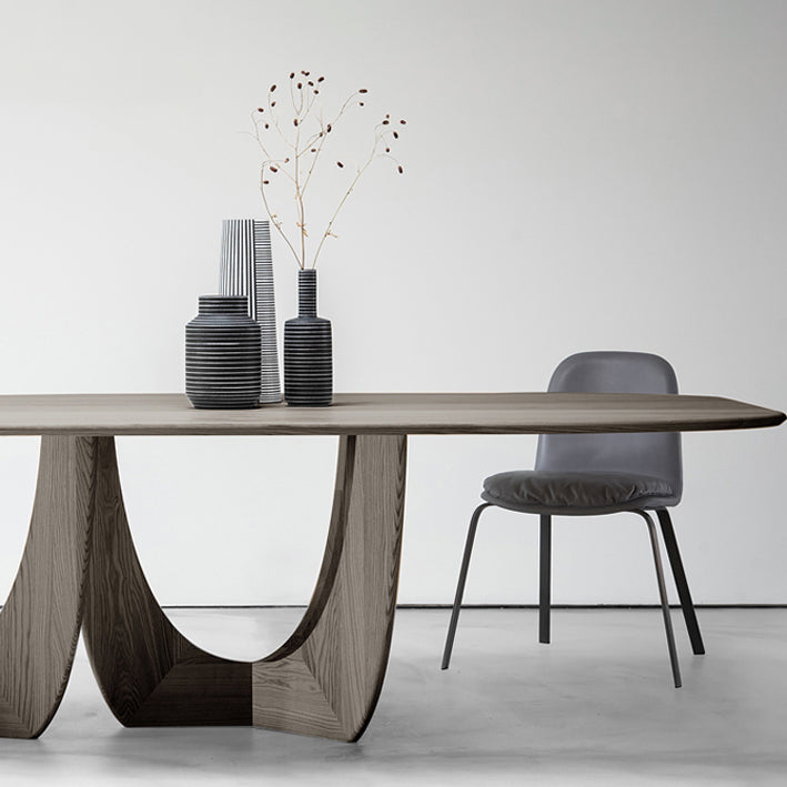 Modern Pine Wood Table for Restaurant Dining Table with Double Pedestal Base Clearhalo ' dining_table' 'Dining Tables & Seating' 'Dining Tables' 'furn' 'furn_dining_table' 'Furniture' 'furniture_dining_table' 'Kitchen & Dining Furniture' 'kitchen&dining_furn' 'kitchen' 'kitchen_dining_table' 4680227