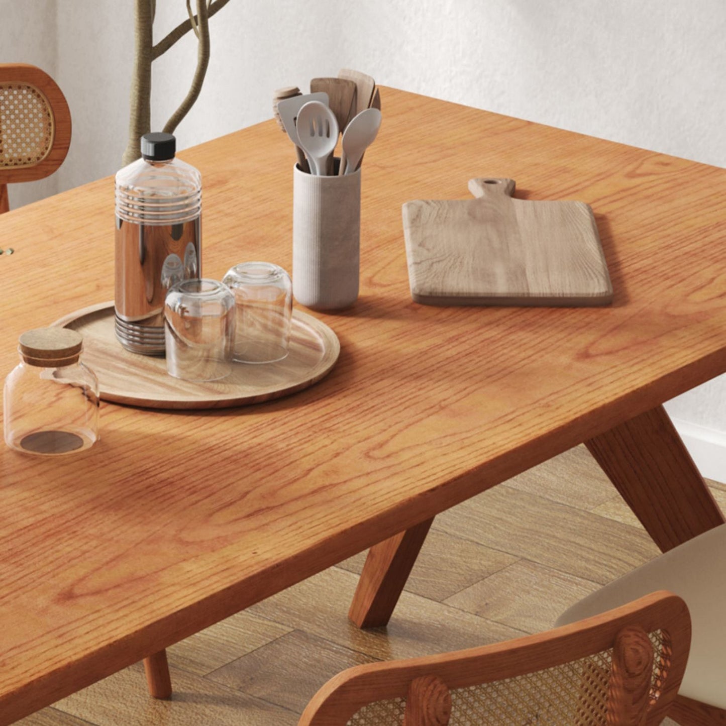 Modern Solid Wood Kitchen Dining Room Home Furniture 4-foot Dinner Table Clearhalo ' dining_table' 'Dining Tables & Seating' 'Dining Tables' 'furn' 'furn_dining_table' 'Furniture' 'furniture_dining_table' 'Kitchen & Dining Furniture' 'kitchen&dining_furn' 'kitchen' 'kitchen_dining_table' 4680244