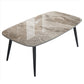 Stone Rectangle Dining Table Modern Metal Black Frame Tripod Dining Table Light Gray Without Chairs Clearhalo ' dining_table' 'Dining Tables & Seating' 'Dining Tables' 'furn' 'furn_dining_table' 'Furniture' 'furniture_dining_table' 'Kitchen & Dining Furniture' 'kitchen&dining_furn' 'kitchen' 'kitchen_dining_table' 4680310