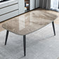 Stone Rectangle Dining Table Modern Metal Black Frame Tripod Dining Table Clearhalo ' dining_table' 'Dining Tables & Seating' 'Dining Tables' 'furn' 'furn_dining_table' 'Furniture' 'furniture_dining_table' 'Kitchen & Dining Furniture' 'kitchen&dining_furn' 'kitchen' 'kitchen_dining_table' 4680315